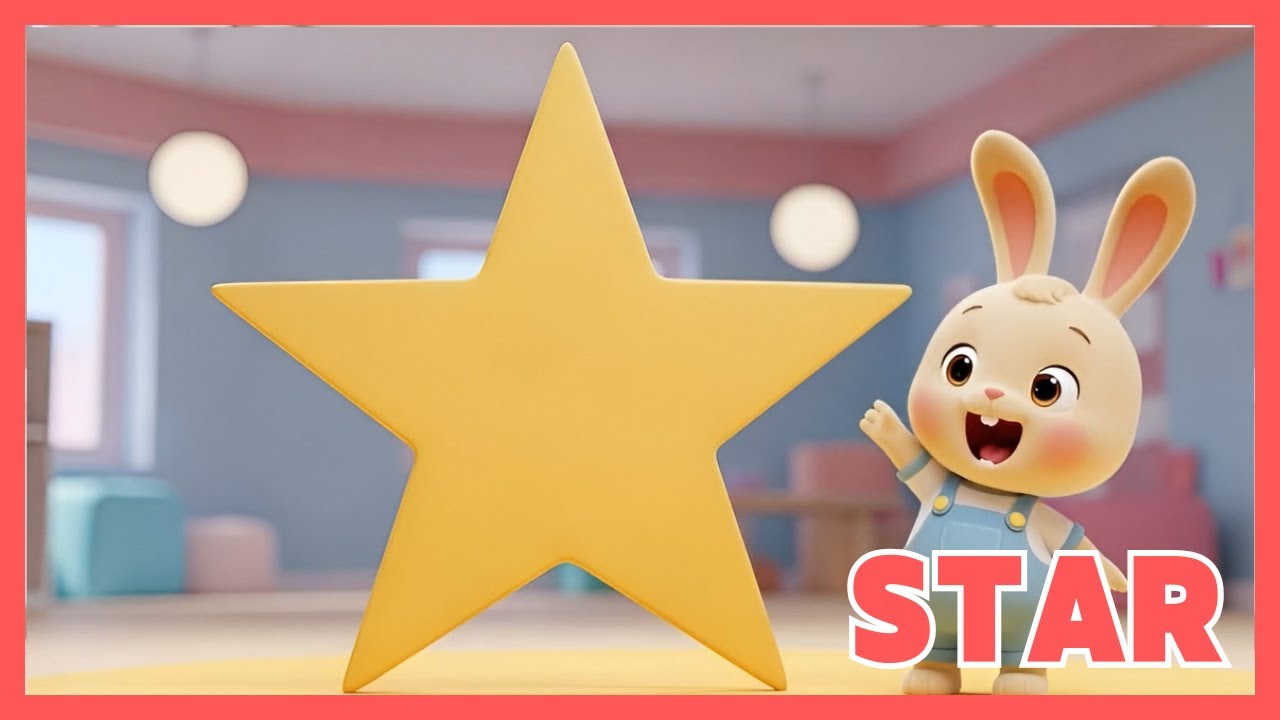 Learn Shapes with Baby Bunny | Star Song | 별 도형 영어동요