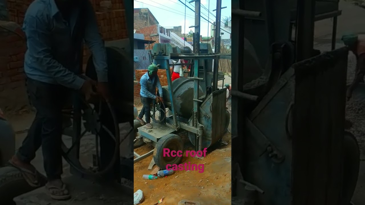 RCC Roof #Casting #Manual mixing #Lifting Machin #First floor roof