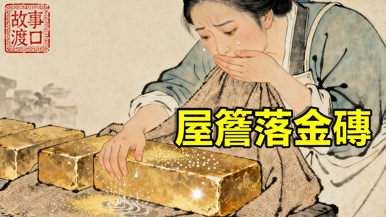 醜婦被丈夫趕出家門，只給她半塊冷掉的饅頭和村尾破舊的茅草屋！暴雪夜來臨，屋簷塌落，竟掉落8塊黃金磚，醜婦翻身成村裡首富，丈夫卻下跪求復合！【故事渡口】#民間故事 #故事分享 #故事