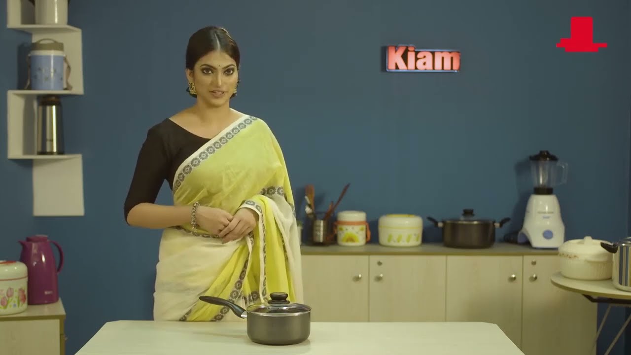 Kiam Non-Stick Induction / non Induction  Bottom Milkpan with Glass Lid 18cm 16cm