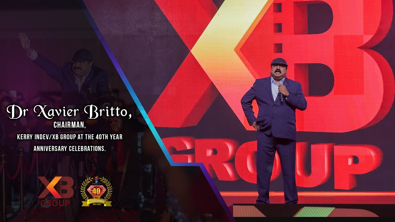 👆Dr Xavier Britto, Chairman, Kerry Indev/XB Group at the 40th Year Anniversary Celebrations.