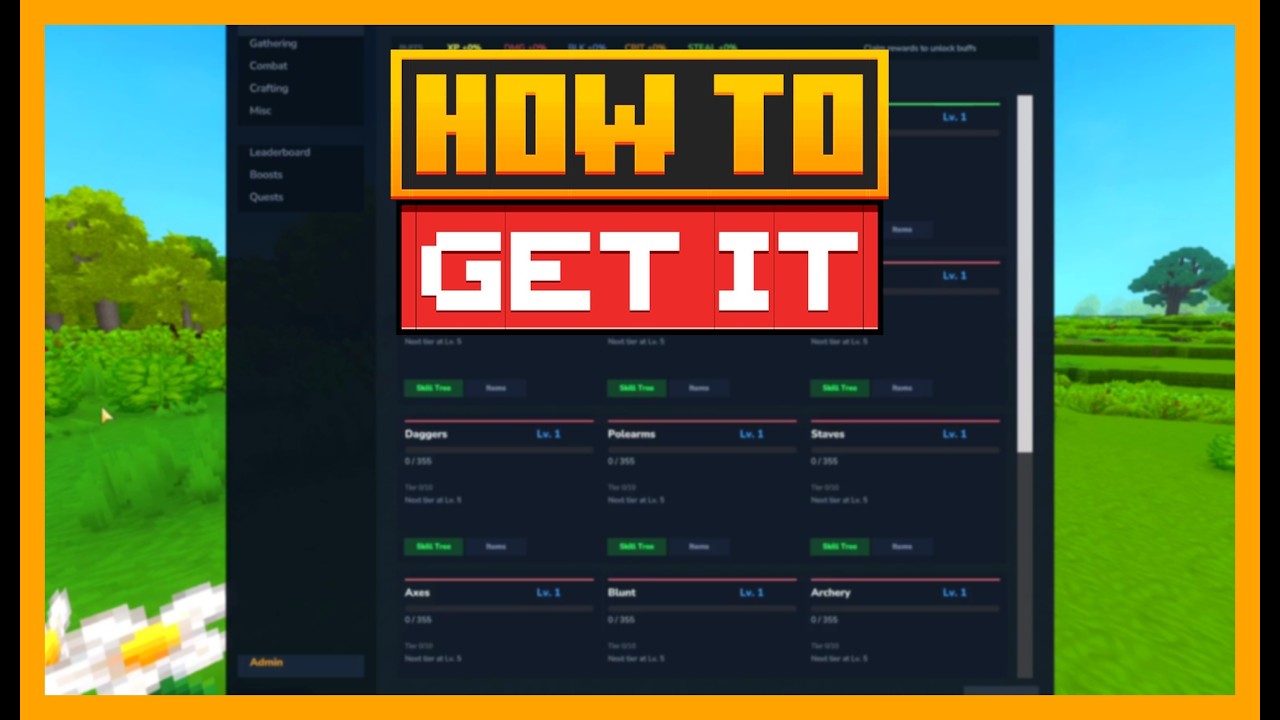 Progression and skills with MMO SKILL TREE mod HYTALE