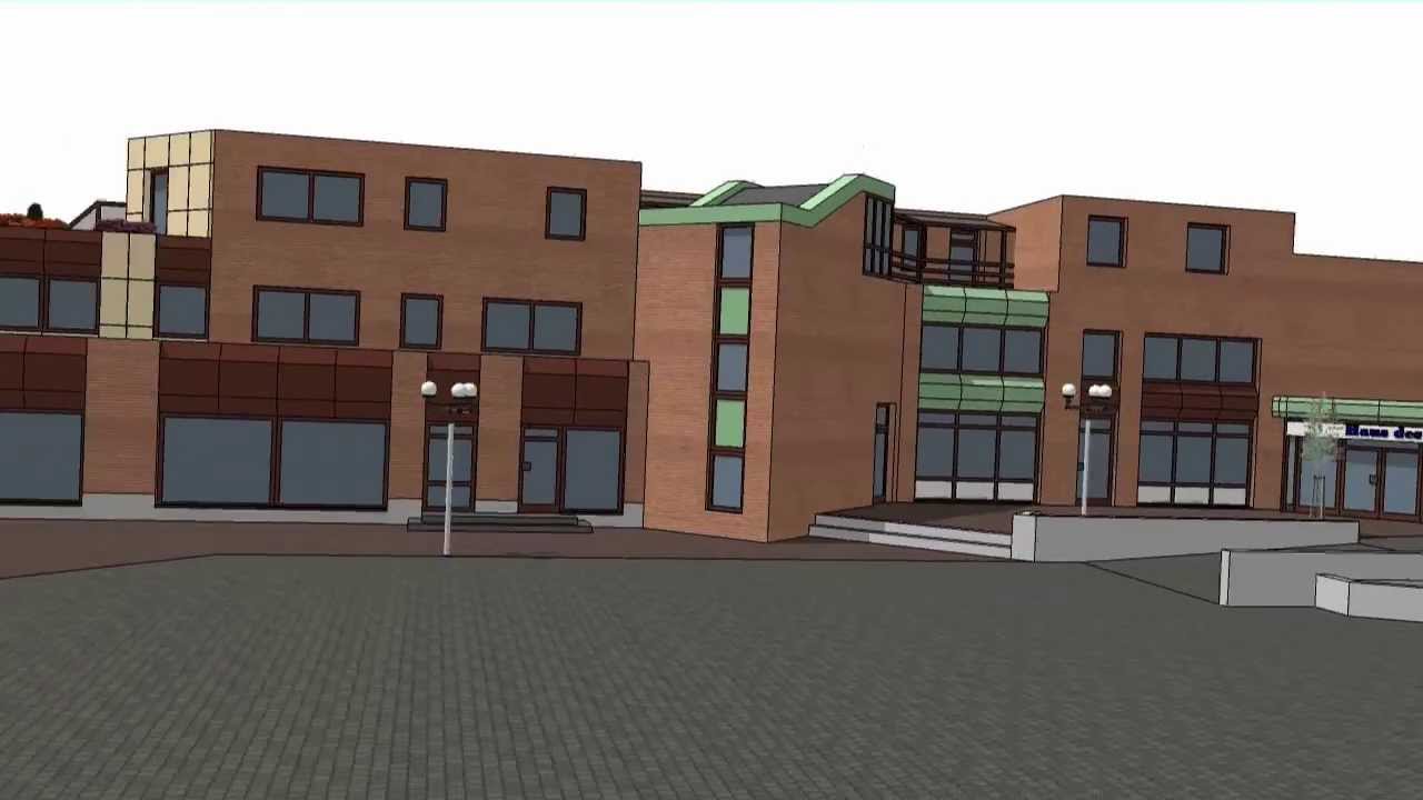 Rathausplatz, Hiddenhausen, SketchUp Animation