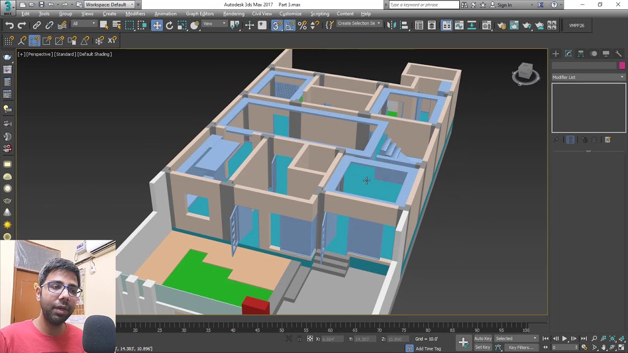 Complete Floor plan and Front Elevation Design Part 4 | 3Ds Max Tutorial in Hindi | Allrounder Bhai