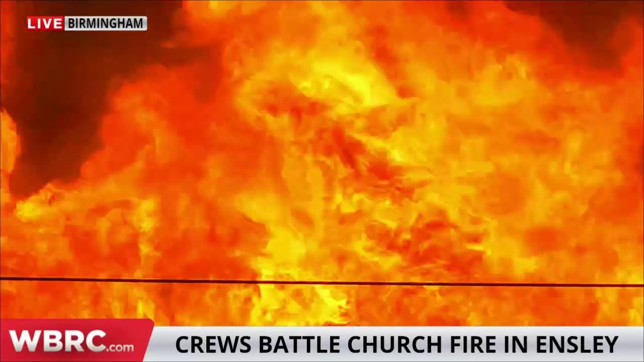 Crews battle church fire in Ensley