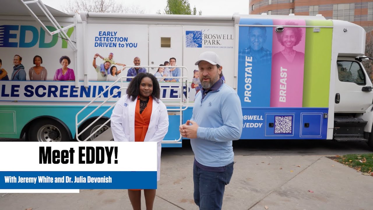 Jeremy White of WGR 550 tours EDDY - Mobile Cancer Screening Unit