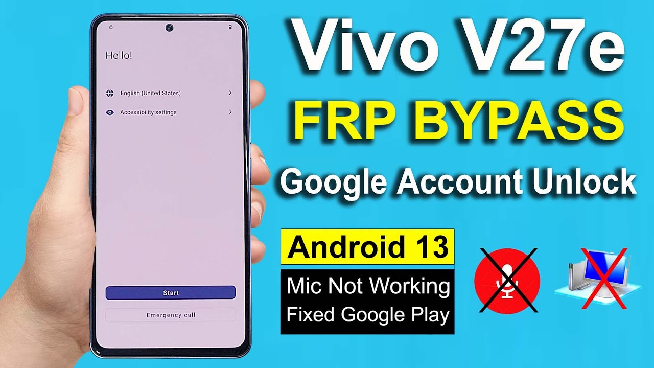 Vivo V27E Frp Bypass Android 13 New Update | Reset Option Not Working Solution | Easy Method 2023