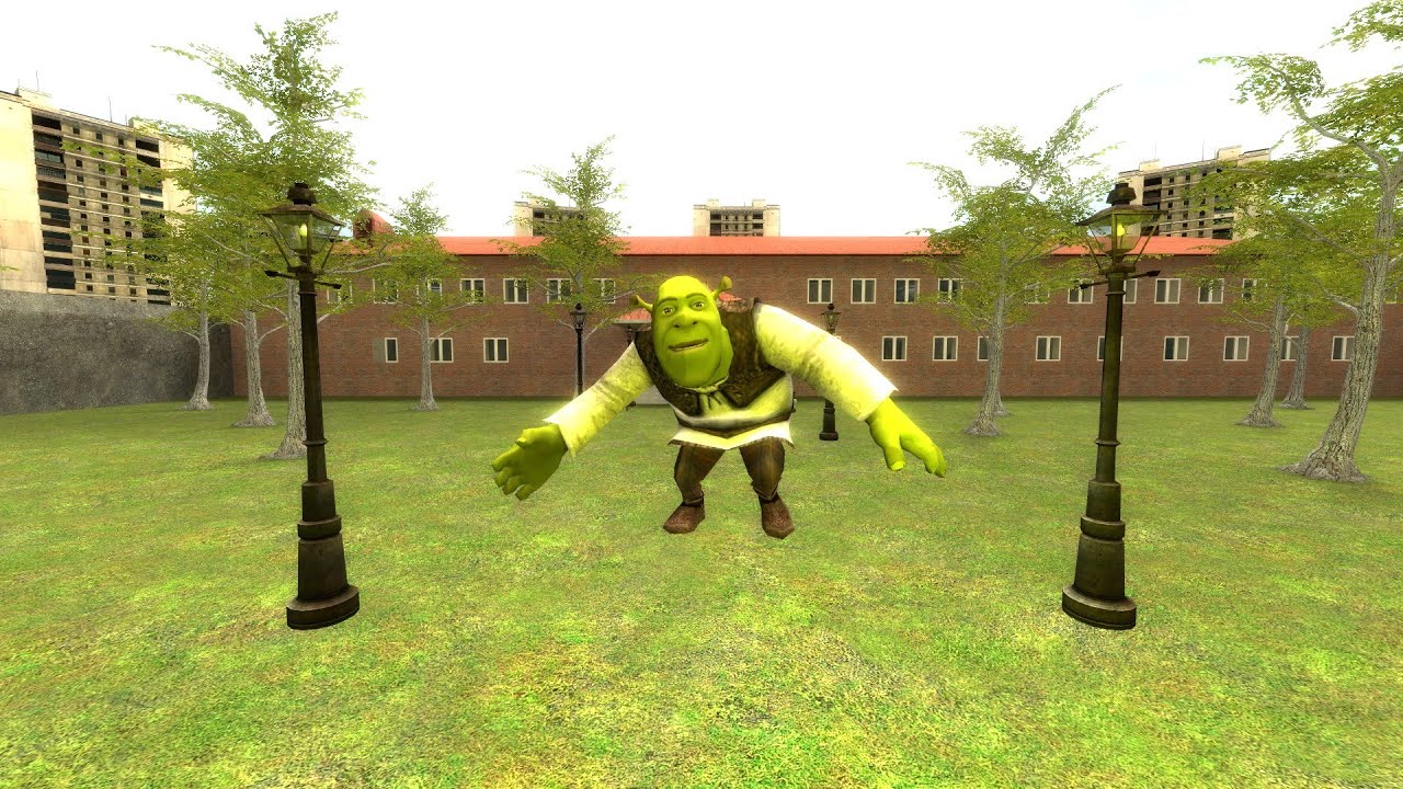RUNNING AWAY FROM FASTEST SHREK NEXTBOTS AT SCHOOL | GARRY'S MOD