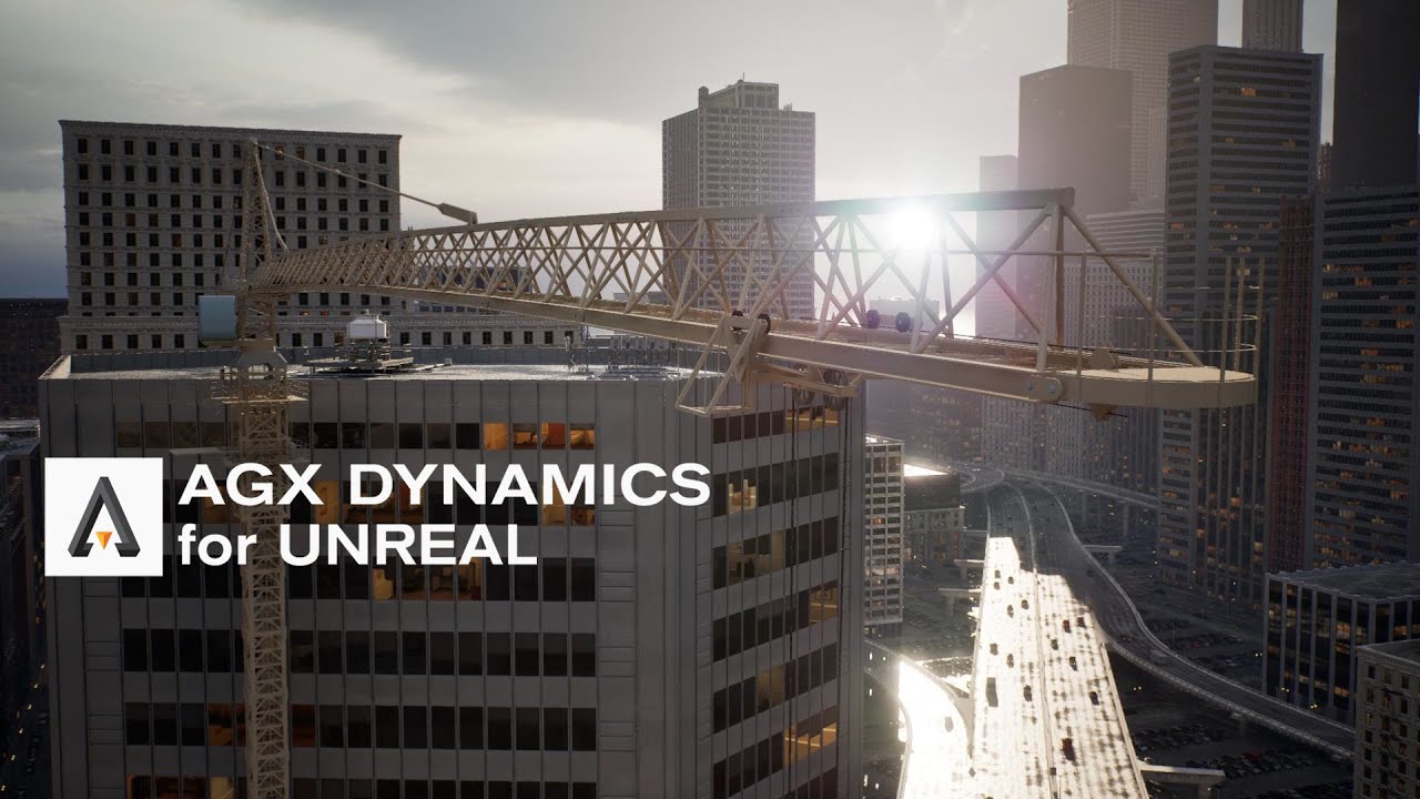 AGX Dynamics for Unreal - UE5 - City Tower Crane