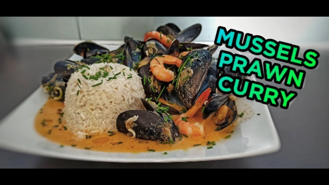 [ MUSSELS PRAWN CURRY ] [ How to make seafood curry - mussels wwith prawns ] [ ASMR ]
