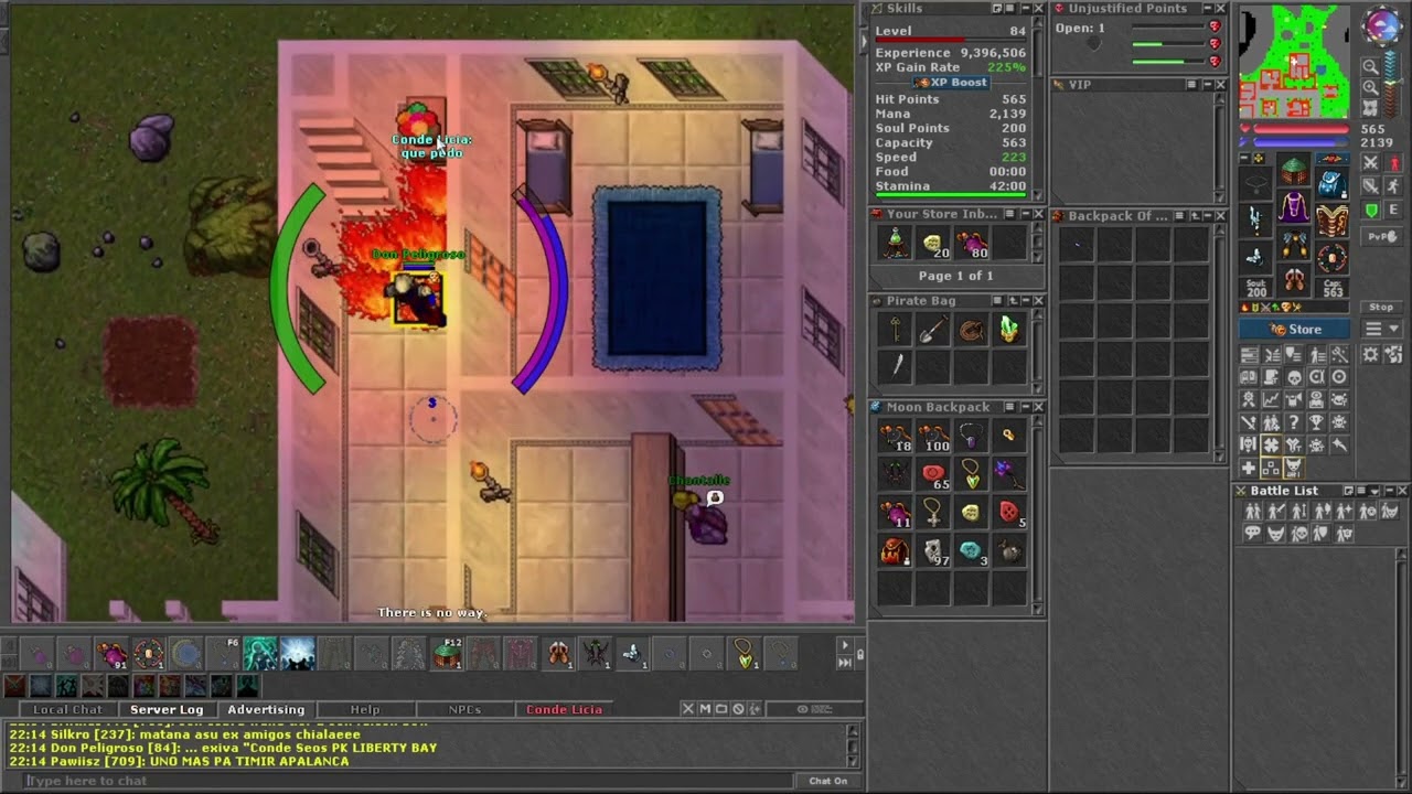Tibia PK Solidera - Conde Licia 107 Master Sorcerer, Conde Seos 109 Elder Druid