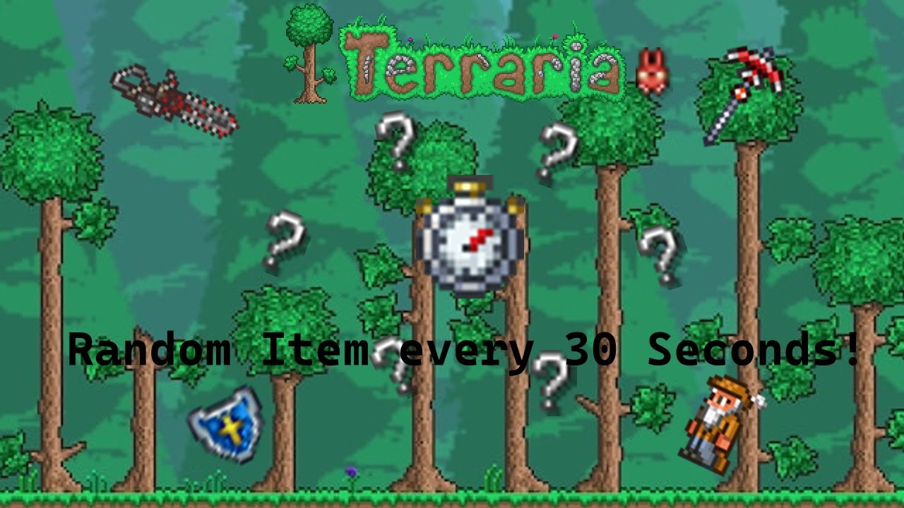 Beating Terraria Master mode but i get a random item every 30 seconds!