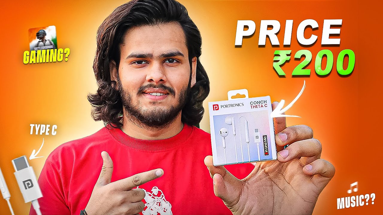 ₹200 Portronics Type-C Earphone Unboxing & Honest Review | Best Wired Earphone for Android & iPhone!