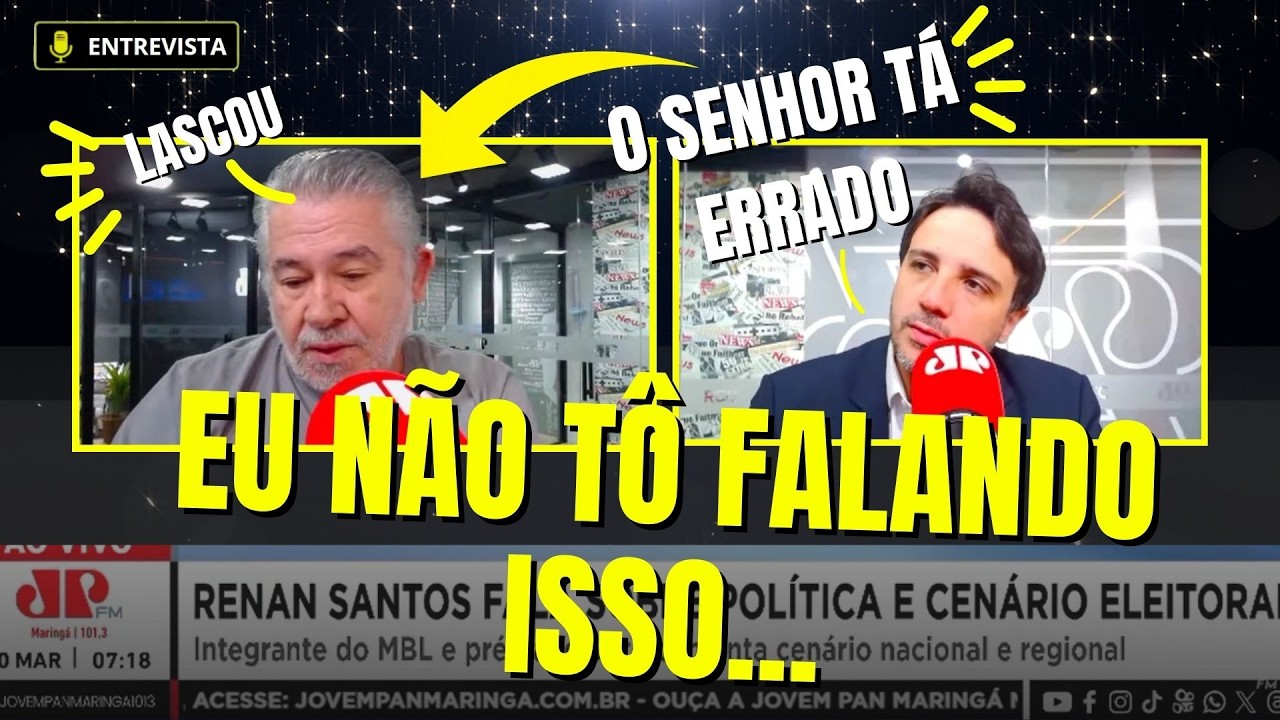 RENAN SANTOS deixa JORNALISTA da JOVEM PAN sem REAÇÃO