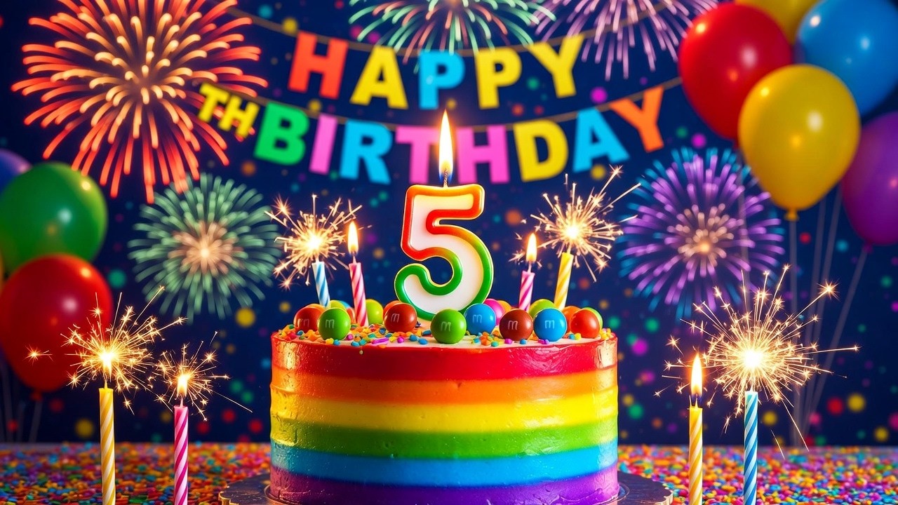 Happy 5th Birthday Song 🎉 Happy Birthday to You Music Video