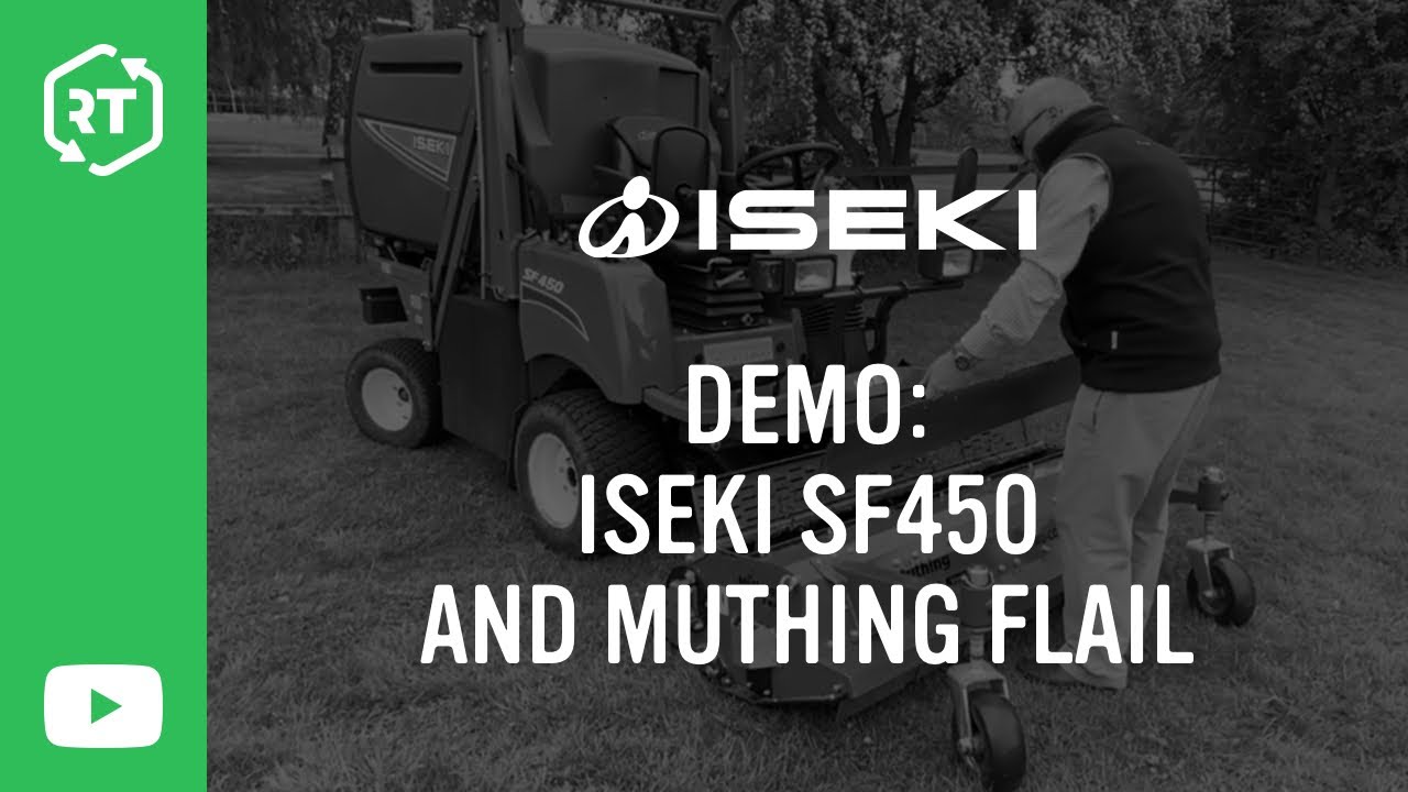 Iseki SF450 and Muthing Collecting Flail