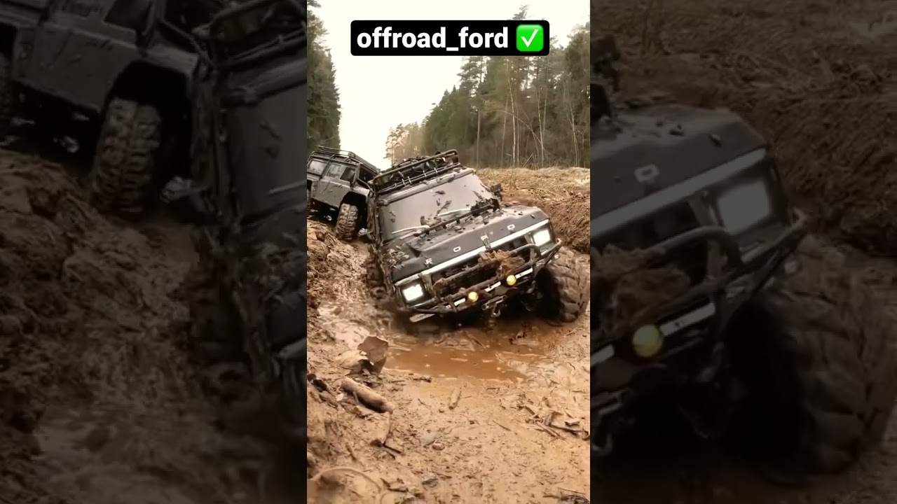offroad thar under muddy water ✅ mahindra thar car power &hearts;️