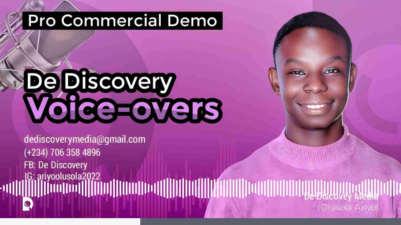 Commercial Voice-over Demo || De Discovery Voice-overs