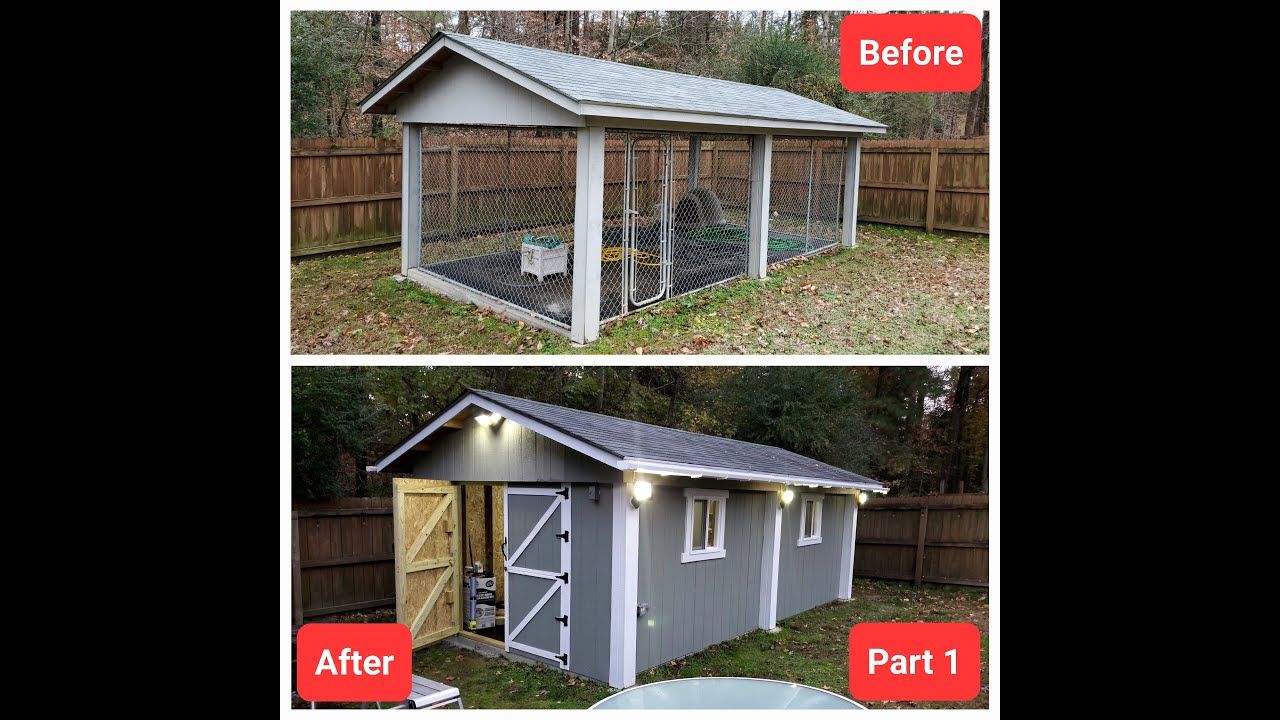 Shed Build - Converting a Kennel into a Shed - Part 1