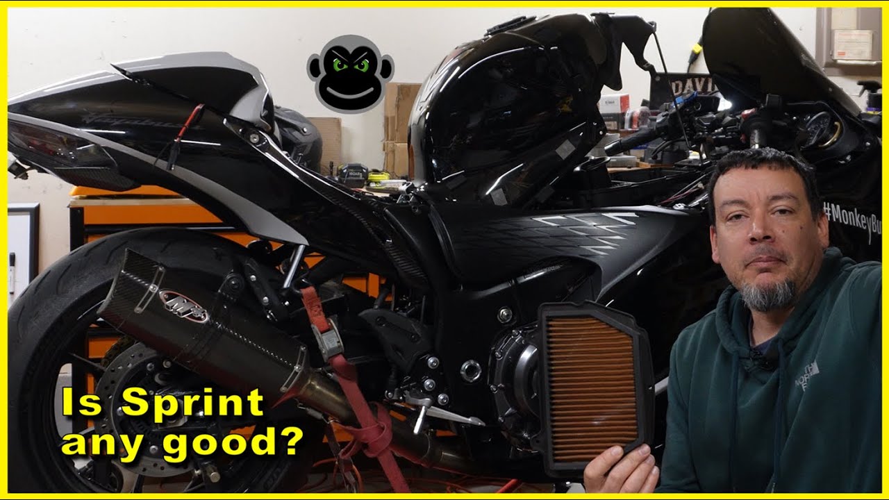 Cleaning my sprint P08 air filter in my 2022 Hayabusa after 1 year and 4500 miles.