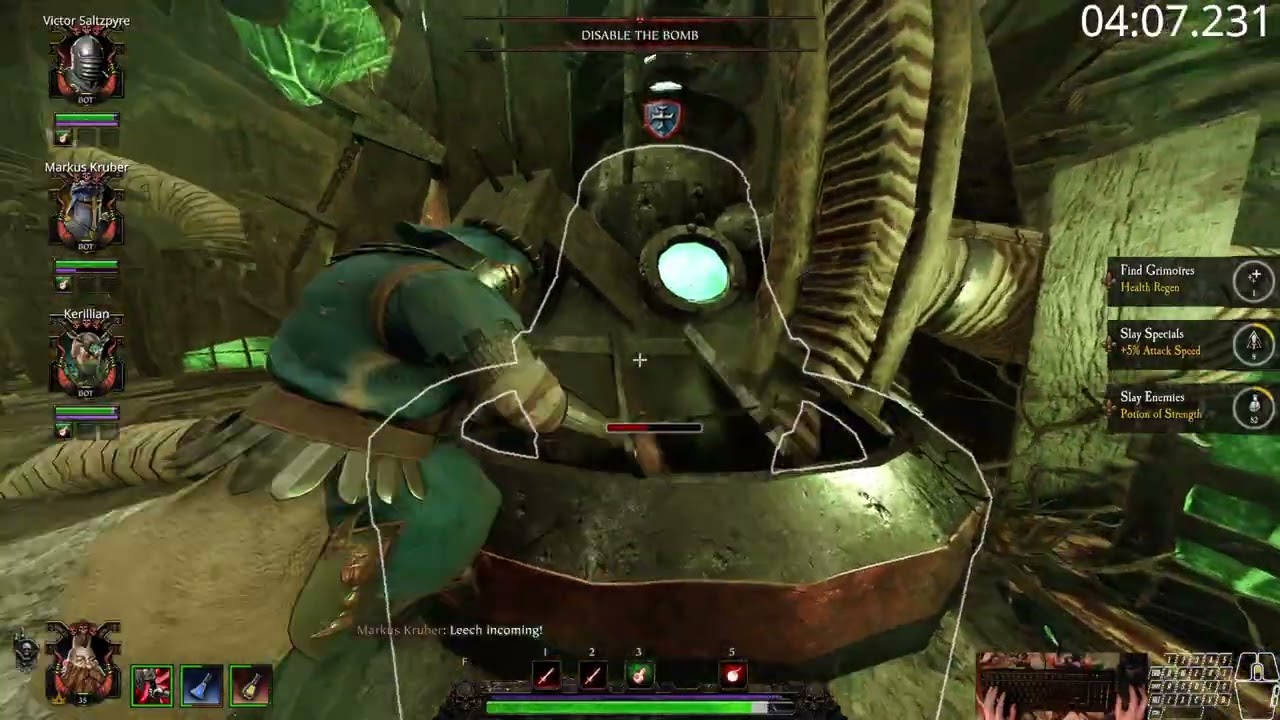 Warhammer Vermintide 2: Devious Delvings Recruit All Objectives Speedrun - 8:27