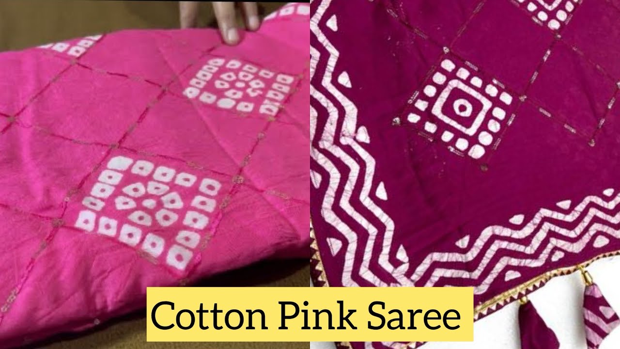 Cotton bandhani pink saree / Meesho haul