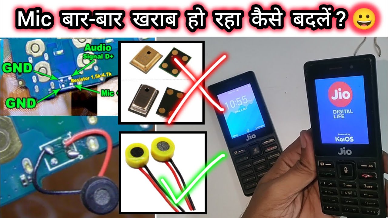 Learn to install Universal MIC instead of SMD MIC in Jio Phone 😀👍💯 | Jio Phone repair