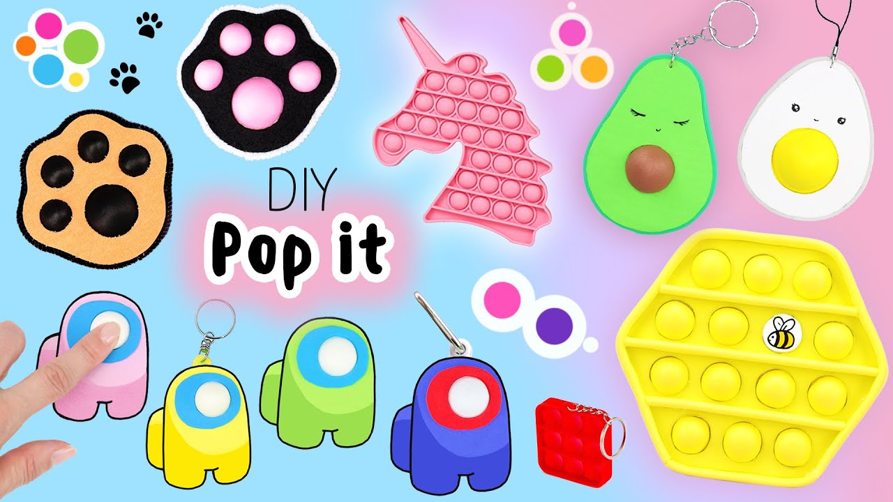 7 DIY Fidget Toys - Viral TikTok Fidget Toys Ideas - DIY Pop It Fidget Toys Compilation - 팝잇 만들기
