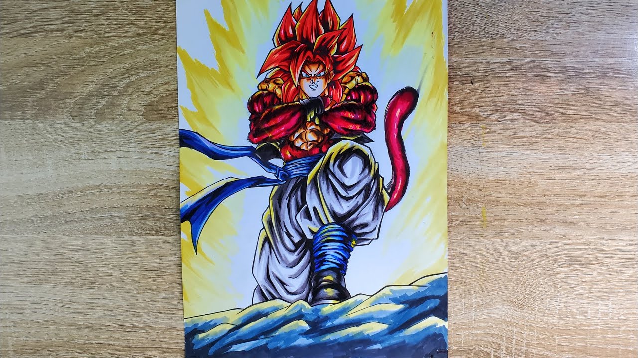 How to Draw Gogeta Super Saiyan 4😳[ Full Body ]-Dragonball Legends