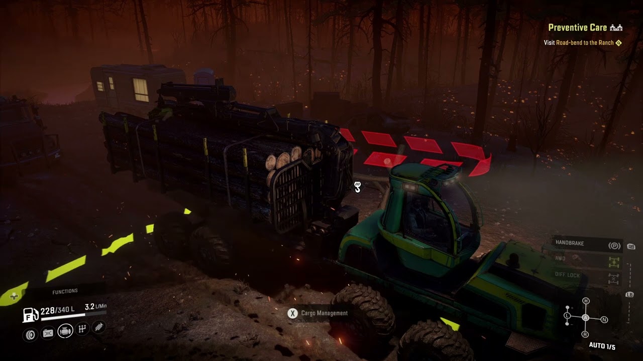 Snowrunner - Albany River burnt log cheat. Carry multiple loads in one go.