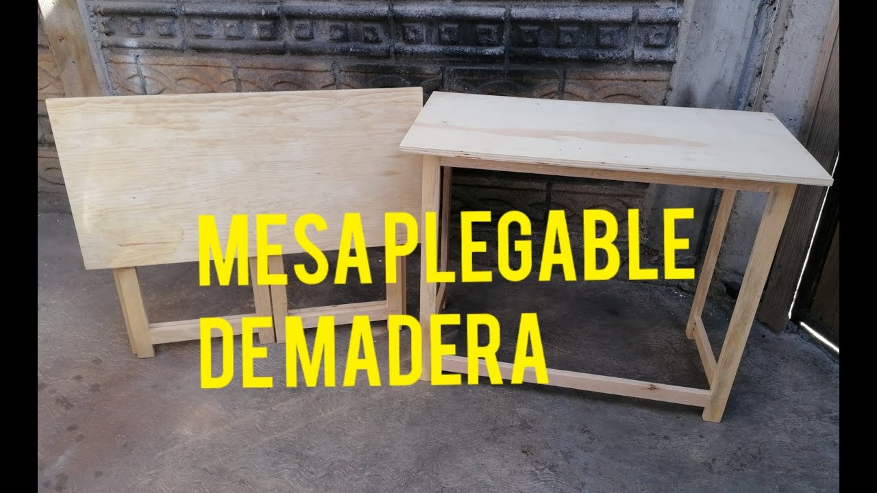 Mesa plegable de madera delgada