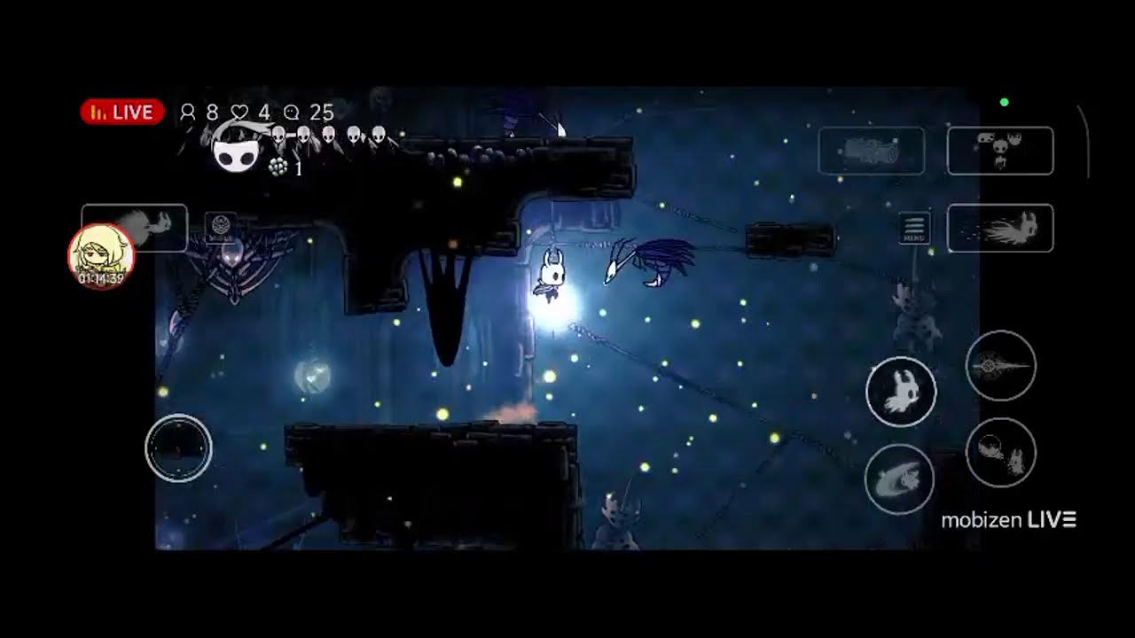 jogando hollow knight live 106🤓👍