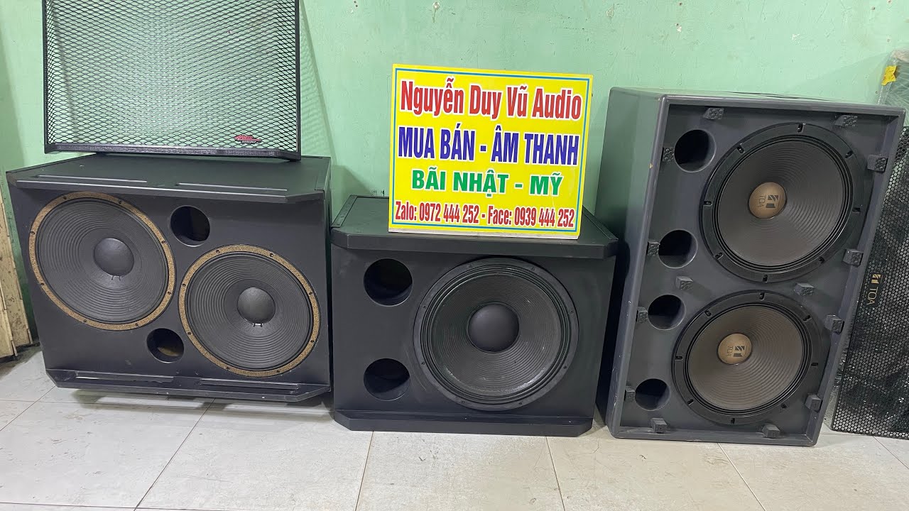 LOA SUB Hơi Hàng Khủng Apogee AE-10 bass 40cm Đôi  USA & AE-4SB Bass 50cm Loa USA  TOA SW -38W-UL  !