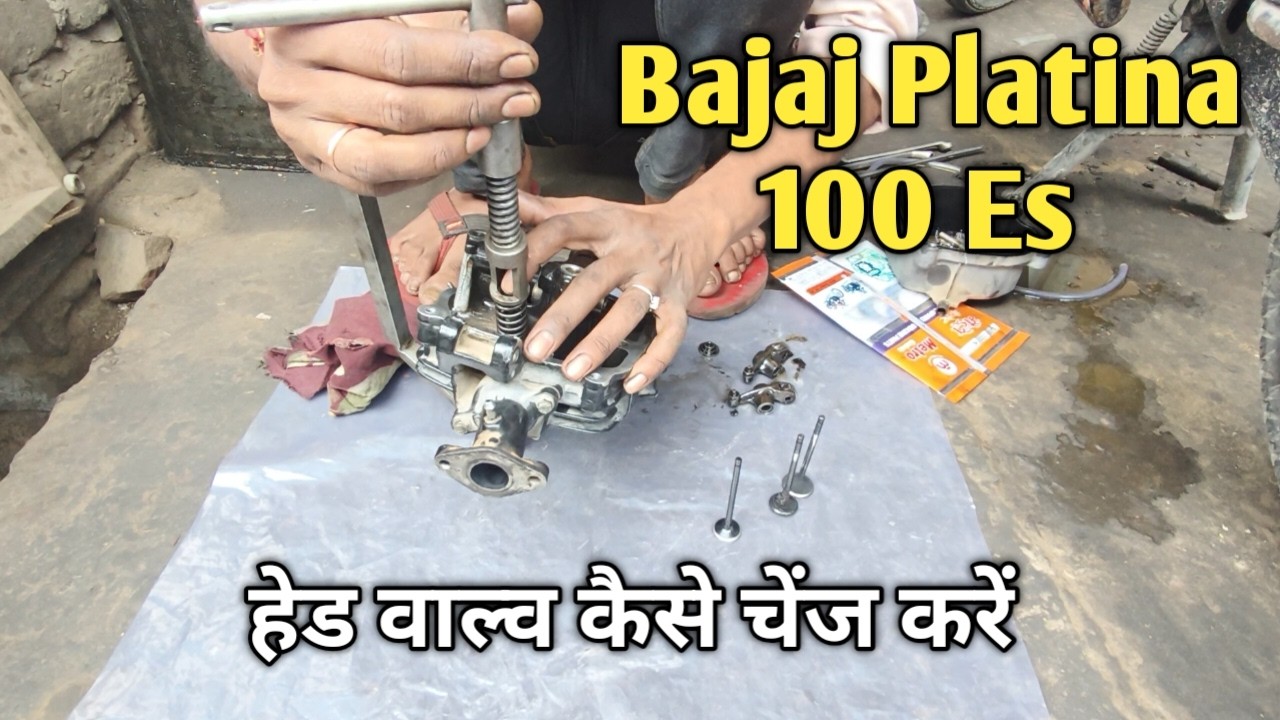 Bajaj Platina 100 Es Head Valve Change | Bajaj Platina 110 Head Valve Fitting