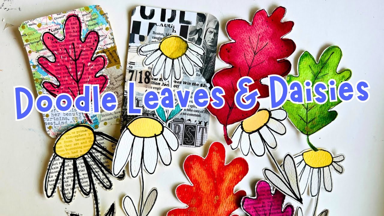 Create FLORAL Collage Fodder for Junk Journals (Leaves + Daisies) | Junk Journal Embellishments