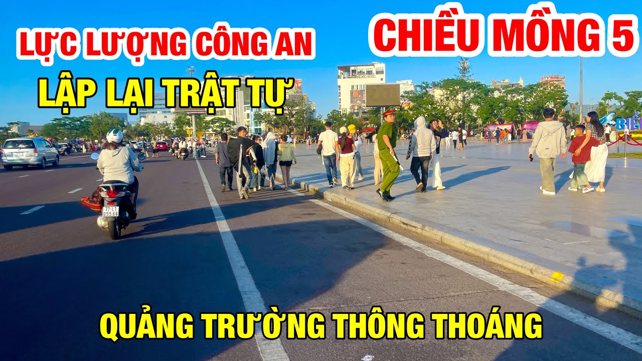 CÔNG AN DỌN XE, QUẢNG TRƯỜNG QUY NHƠN CỰC THOÁNG | CHIỀU MỒNG 5 TẾT