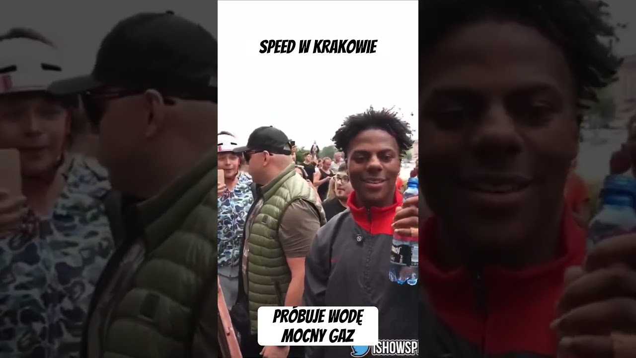 IShowSpeed w Krakowie, pr&oacute;buje wodę mocny gaz #polska #krakow #ishowspeed #mocnygaz #funny
