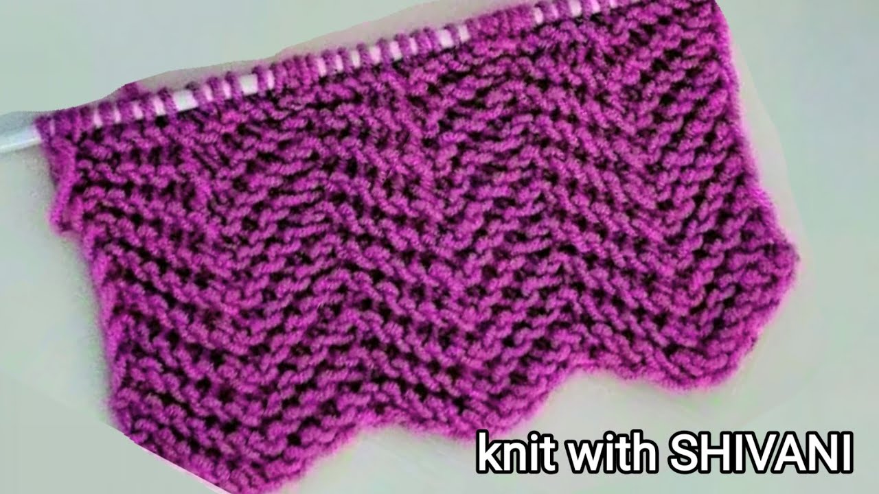 Zigzag knitting pattern | एक सलाई का बहुत ही आसान और सुन्दर डिजाइन | 2020 latest knitting design