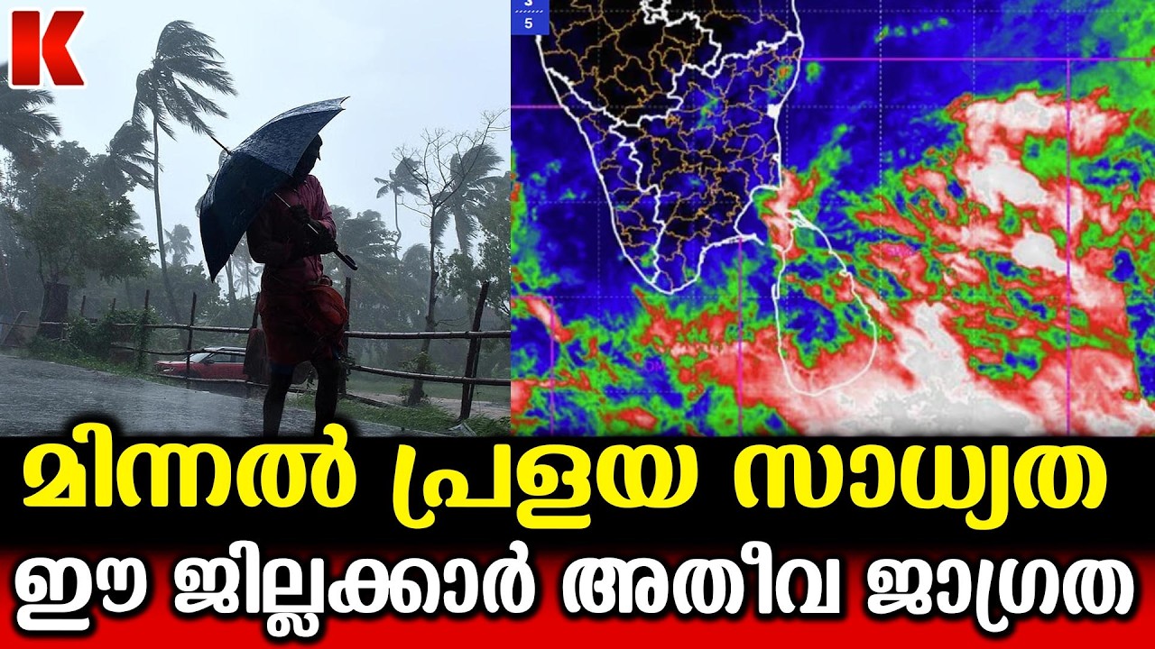 അടുത്ത മണിക്കൂറിൽ ഇടിമിന്നലോട് കൂടിയ ശക്തമായ മഴക്ക് സാധ്യത