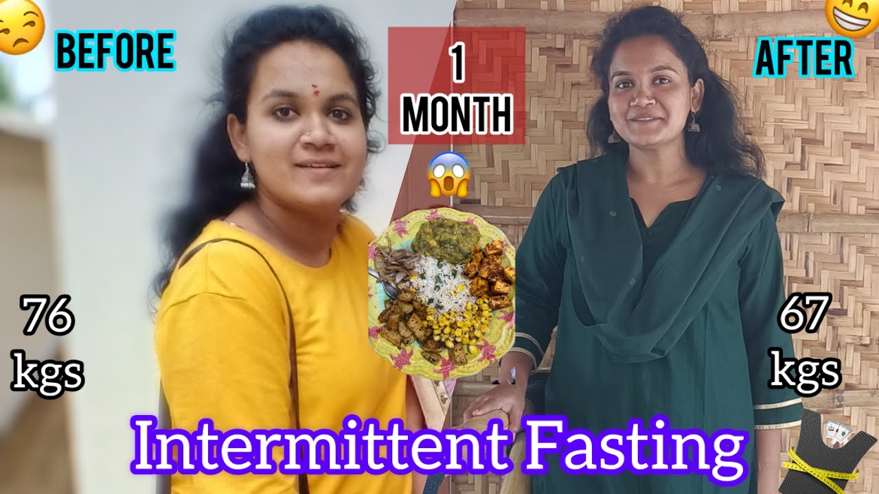 Intermittent Fasting ಇಂದ Weight Loss from 76kg to 67kgs| Weightloss in 30days with home food 