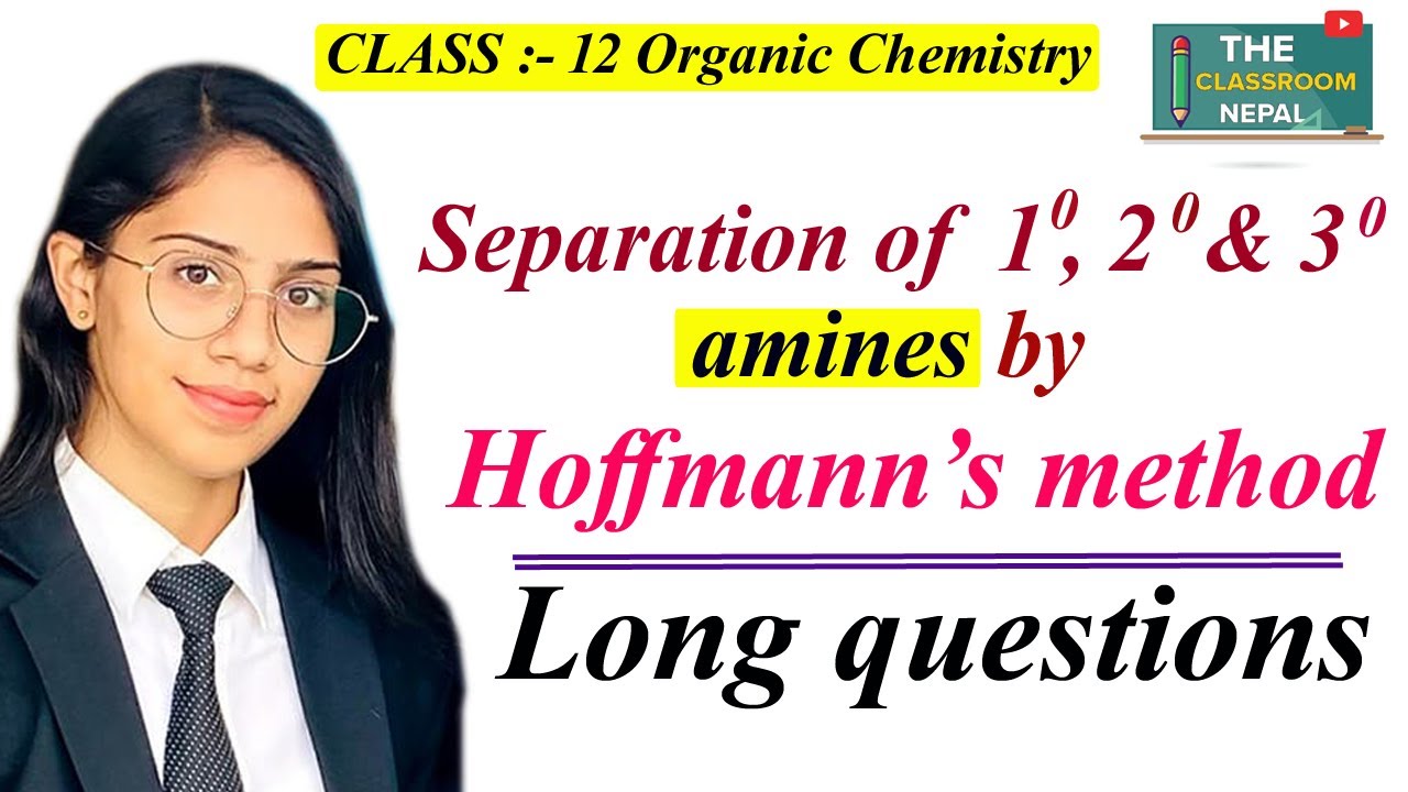 Separation of primary, secondary and tertiary amines by Hoffmann’s method