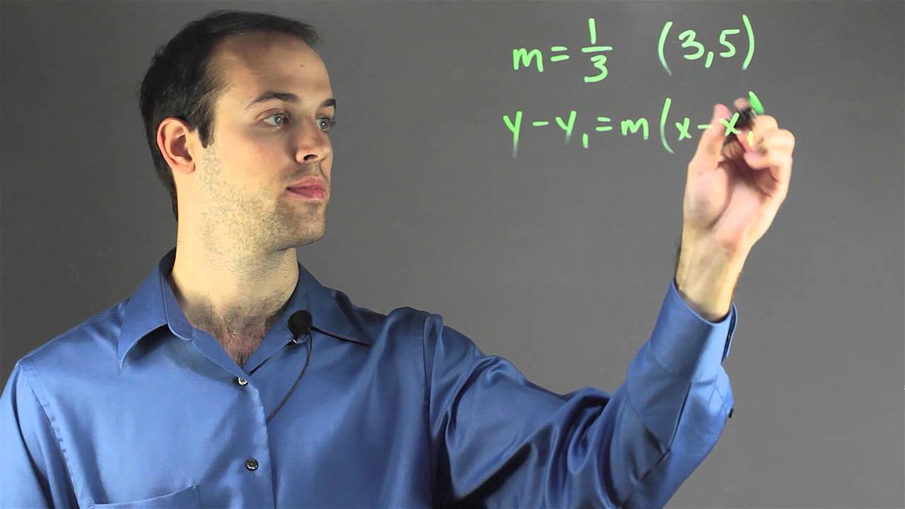 How to Do Point-Slope Form When the Slope Is a Fraction? : Fun with Math!
