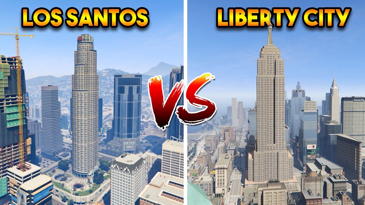 GTA 5 VS GTA 4 : LOS SANTOS VS LIBERTY CITY (SIMILAR MAP LOACTIONS)