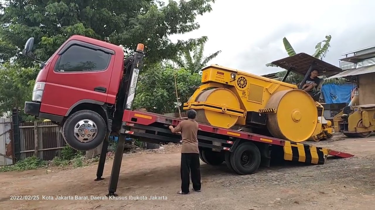 PROSES penaikan wales 8/10 ton ke truk selfloader