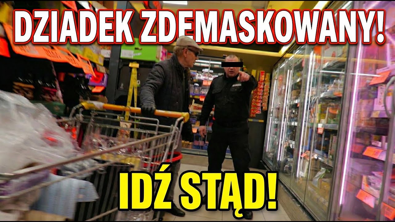 Dziadek PRZYŁAPANY w sklepie! Ochrona interweniuje