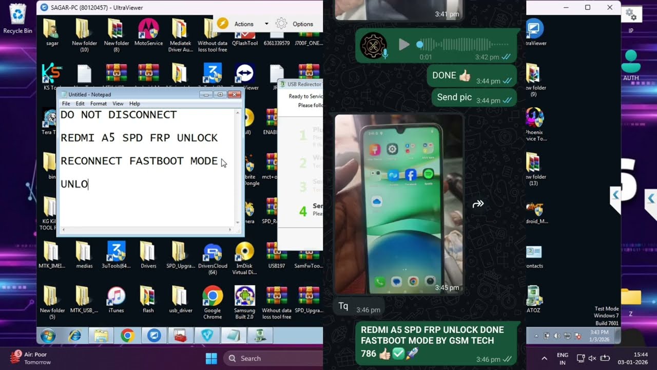 Redmi A5 SPD Frp Bypass fastboot mode Android 15 
