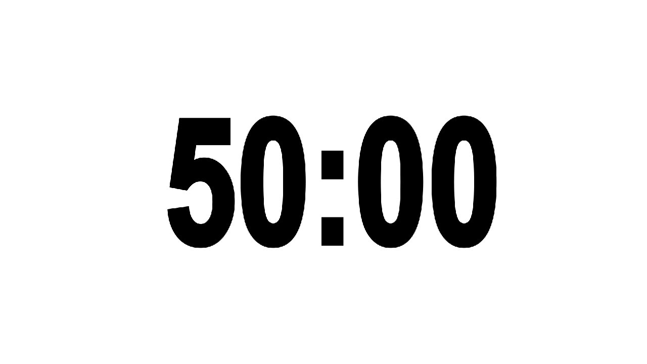 50 Minute Countdown Timer with Alarm