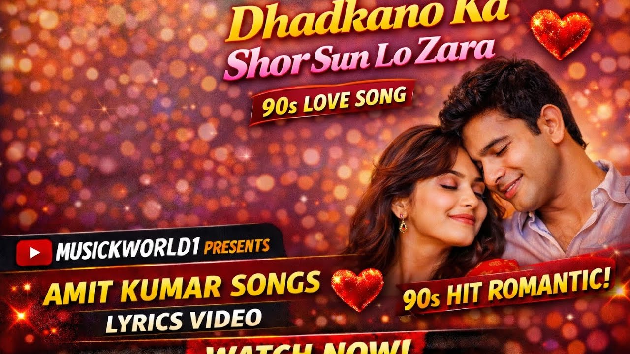 Dhadkano Ka Shor Sun Lo Zara | 90s Romantic Song | Hindi Love Songs | Amit Kumar Hits | MusickWorld1