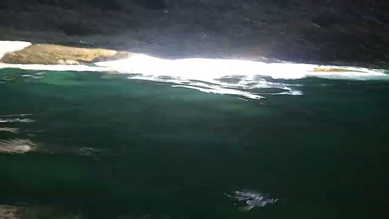 Swimming under a rock