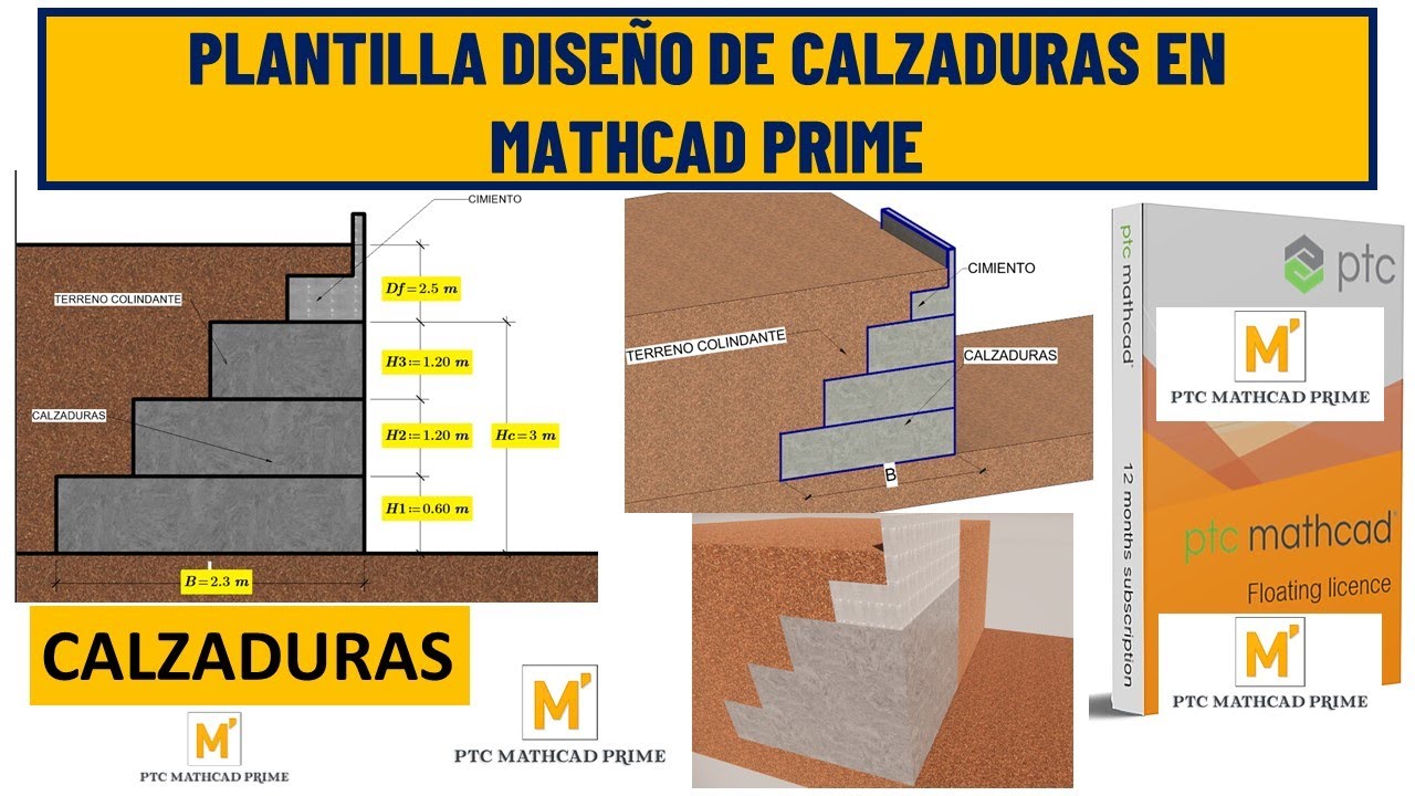 PLANTILLA DISEÑO DE CALZADURAS/SOSTENIMIENTO EN MATHCAD PRIME